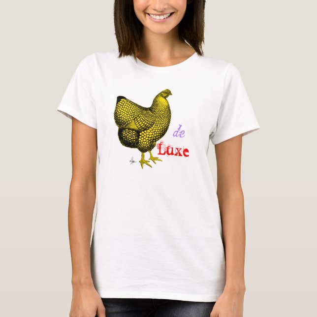 Tee-shirt woman hen of luxury T-Shirt (Front)