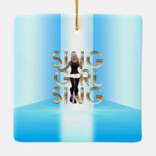 TEE Sing Girl Sing Ceramic Ornament