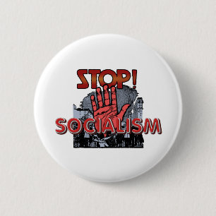 TEE Stop Socialism 6 Cm Round Badge