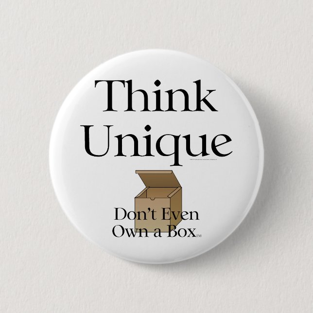 TEE Think Unique 6 Cm Round Badge (Front)