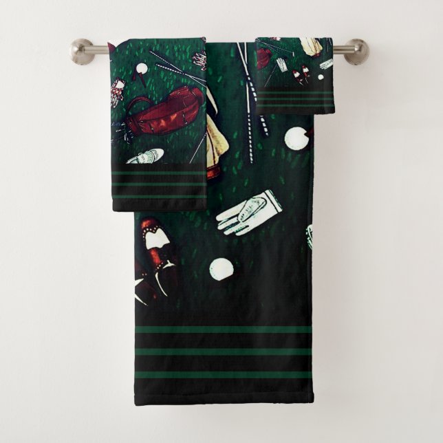 Tee Time Golf Bath Towel Set (Insitu)