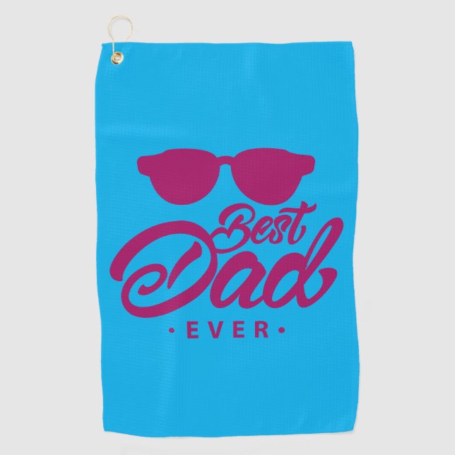 Tee Time with the Best Dad Golf Towel (Front)