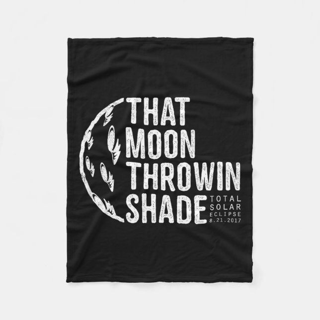 Tee Total Solar Eclipse 2017 Moon Fleece Blanket (Front)