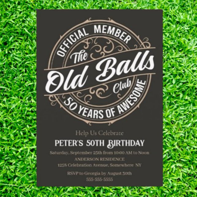  Tee Up for a Hole-in-One 50th Birthday Bash Invitation (Congratulations on turning 50 – you’re not old, you’re a classic!)