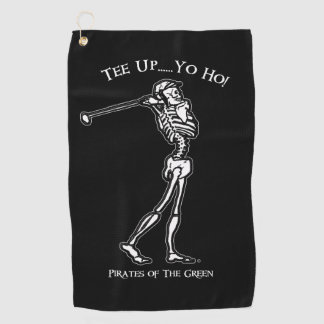 Tee Up Yo Ho! Skeleton Pirate  Golf Towel
