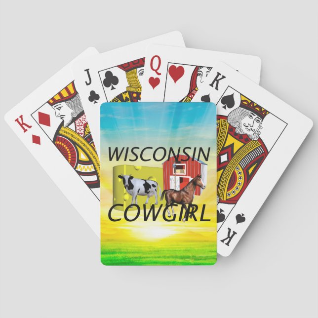 TEE Wisconsin Cowgirl Playing Cards (Back)