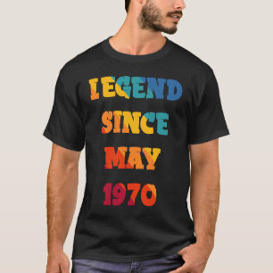 TEEBIM Retro Vintage Legend Since May 1970 Awesome T-Shirt
