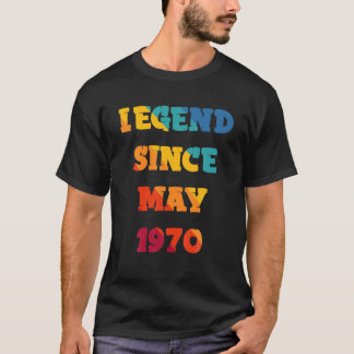TEEBIM Retro Vintage Legend Since May 1970 Awesome T-Shirt