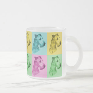 Teeglas Irish Terrier "pop-art" Frosted Glass Coffee Mug