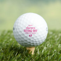 Teeing Off Baby Girl Gender Reveal Announcement