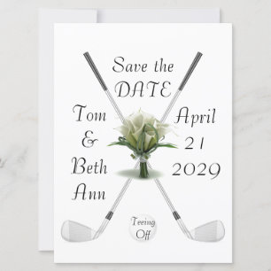 Teeing Off Save the Date Announcement 