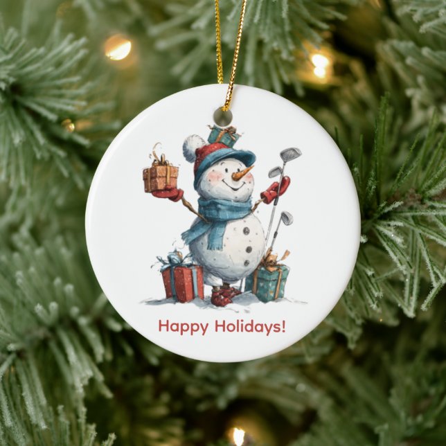 Teeing Up Holiday Cheer Ceramic Tree Decoration (Tree)