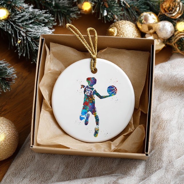 Teen Basketball Player Ceramic Tree Decoration (Creator Uploaded)