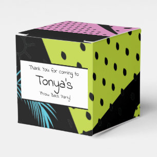 Teen Birthday 80s 90s Neon Tropical Favour Box