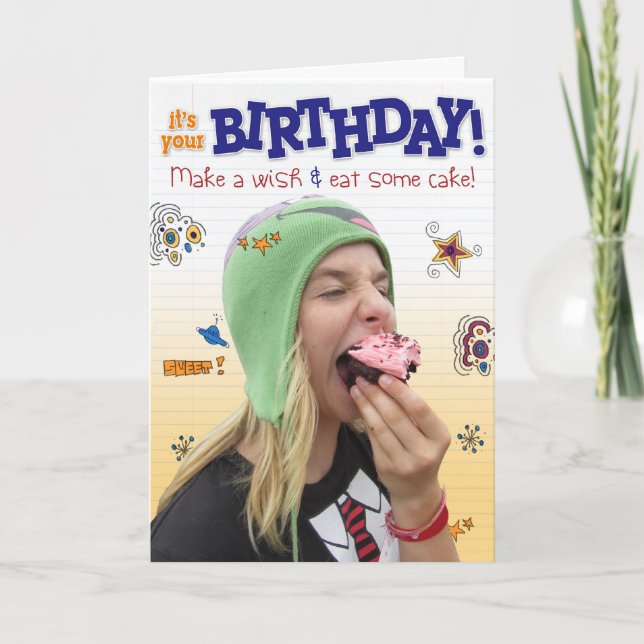Teen birthday greeting card (Front)