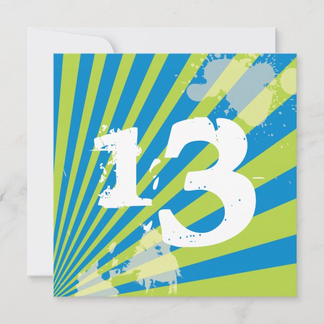 Teen Birthday Party Invitation | Boy (Front)