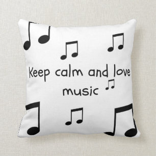 Teen Black and White Music Pillow