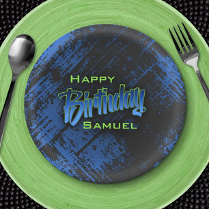 Teen Boy Birthday Paper Plate