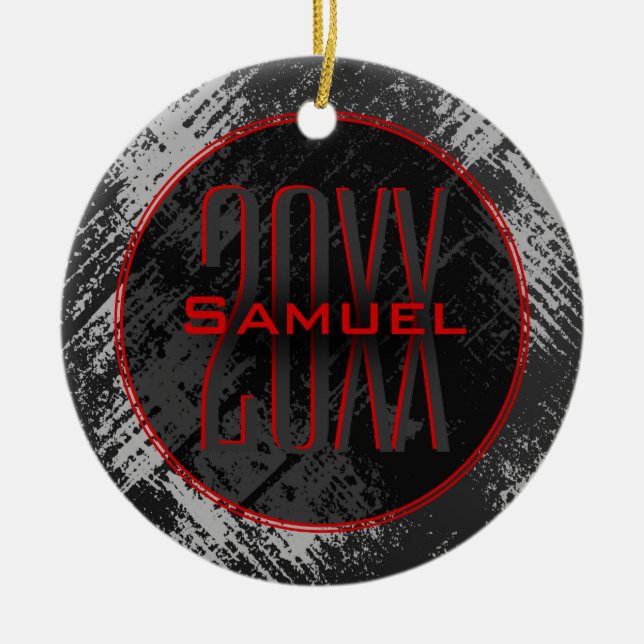 Teen Boy Ceramic Tree Decoration (Front)