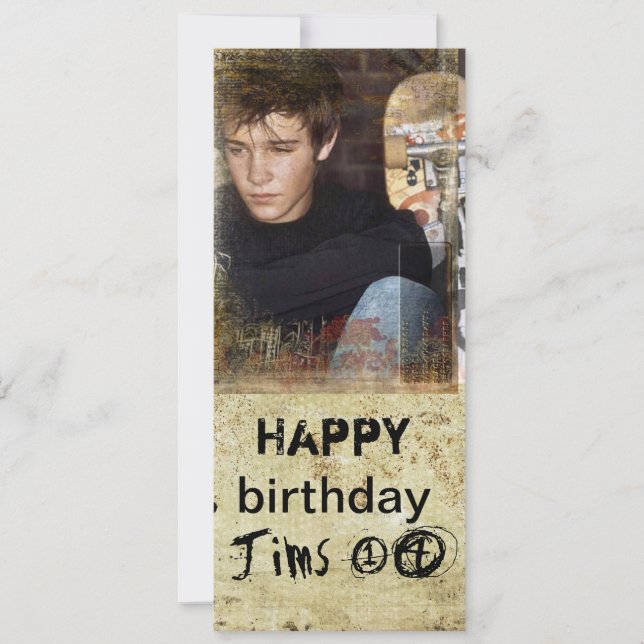 teen boy photo invite (Front)