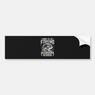 Teen Boys Fishing Forced to Go to School Bumper Sticker