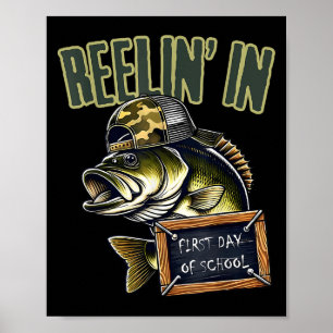 Teen Boys Fishing Reeling In First Day Of School B Poster