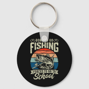 Teen Boys Fishing Shirt Forced To Go To School Byb Key Ring