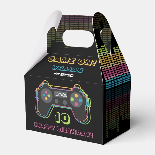 Teen Gaming Gamer Video Game Player Retro Birthday Favour Box (Front Side)