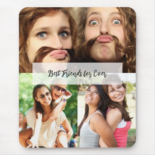 teen/Gen Z styled Cute BFF Aesthetic Mouse Mat (Front)