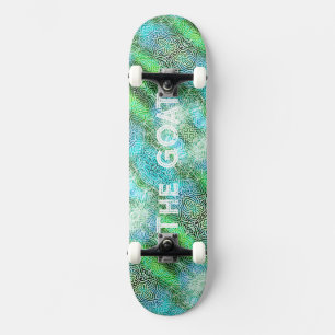 Teen gift for him the GOAT green Skateboard