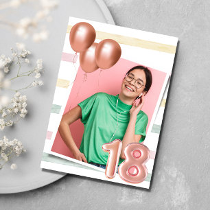 Teen Girl 18th Birthday Party Photo   Invitation