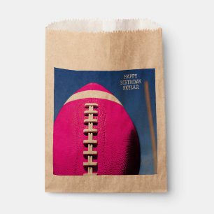 Teen Girl Blue Sky &  Pink Football Favour Bags