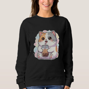teen girl cute cat and drink prink tshirt