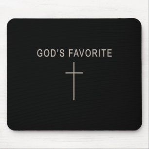Teen Girl God's Favorite Christian Minimalist Todd Mouse Mat