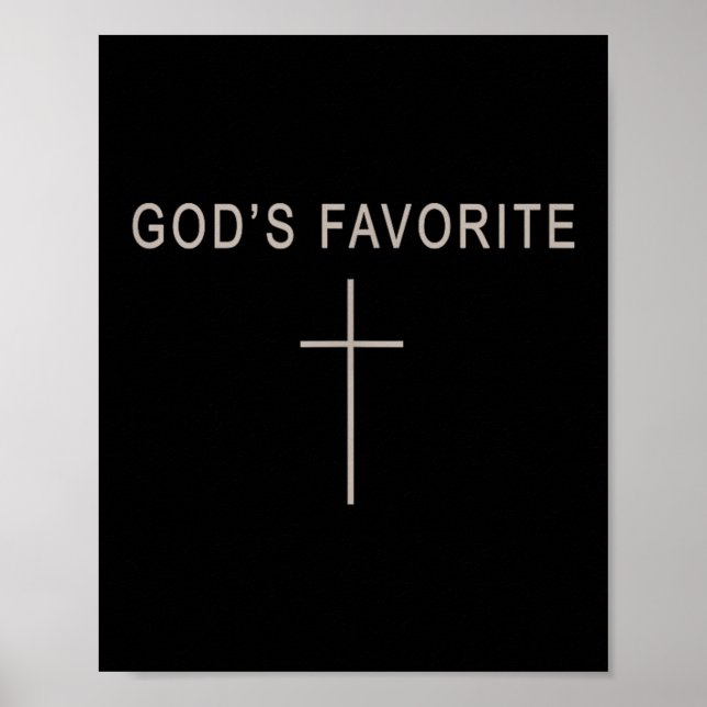 Teen Girl God's Favorite Christian Minimalist Todd Poster (Front)