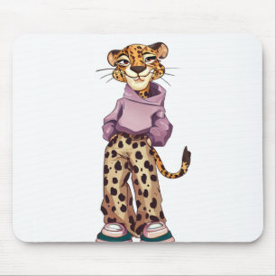 Teen girl tiger  mouse mat