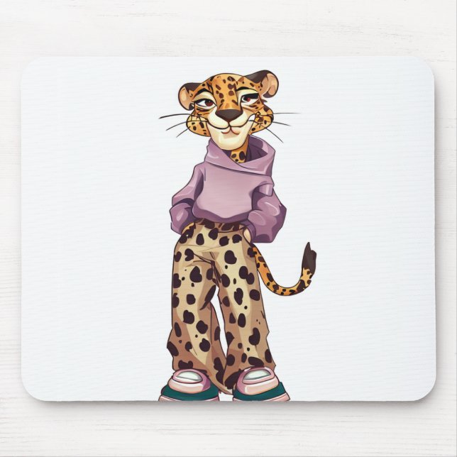 Teen girl tiger  mouse mat (Front)