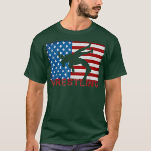 Teen Girl Wrestler Mum Dad American Wrestling USA T-Shirt
