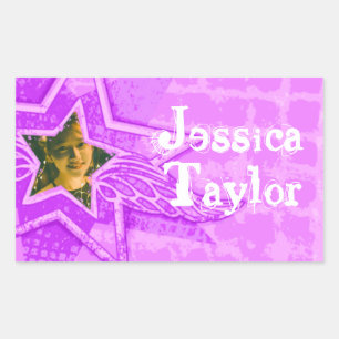 Teen girls named purple pink id label stickers