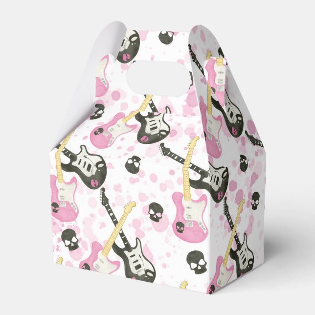 Teen girls rock roll party favour box (Front Side)