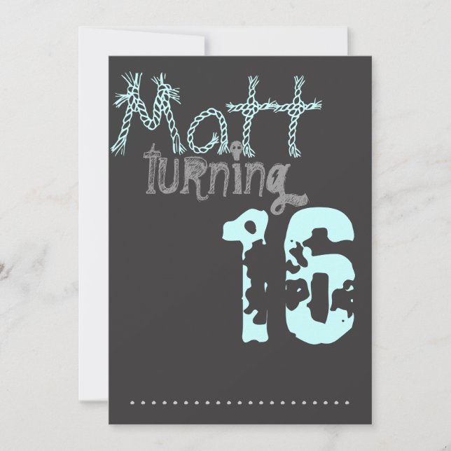 Teen Guy Gymnastics Birthday Invitation (Front)