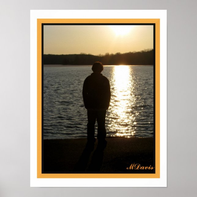 Teen in Sunset Fine Art Photography Poster (Front)