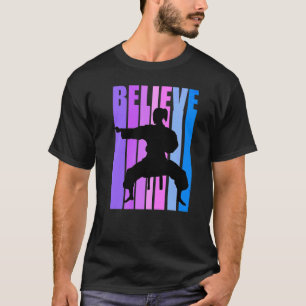 Teen Karate Inspirational Birthday Pink Retro Vint T-Shirt