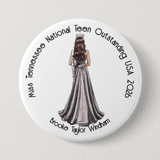 Teen Pageant Button - Contestant Support Pin