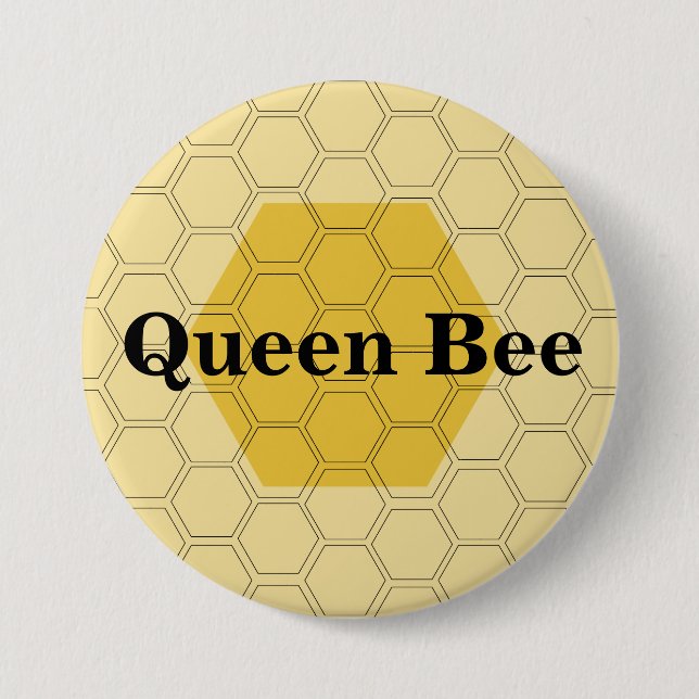 Teen Queen Bee Honeycomb Customised 7.5 Cm Round Badge (Front)