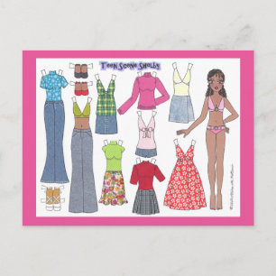 Teen Scene Shelby Paper Doll Postcard