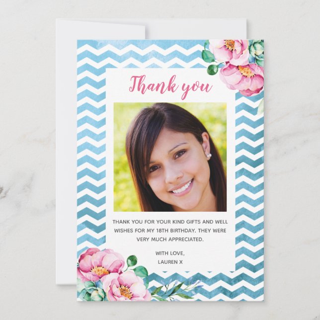 Teen Thank You Card, Adult Thank You Card (Front)