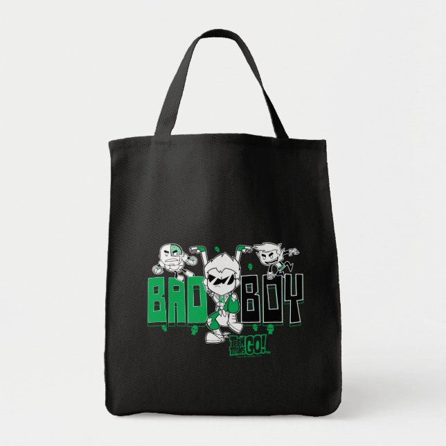 Teen Titans Go! | "Bad Boy" Robin, Cyborg, & BB Tote Bag (Front)
