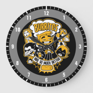 Teen Titans Go!   Beast Boy "Burritos Are Better" Large Clock