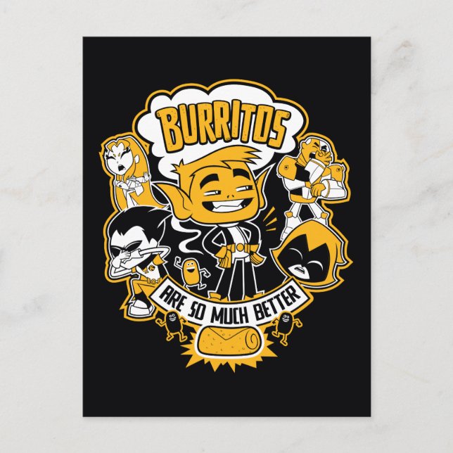 Teen Titans Go! | Beast Boy "Burritos Are Better" Postcard (Front)